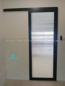 Rib Glass Hanging Sliding Door 