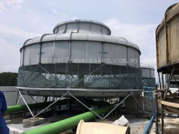 cooling tower installed on plinth