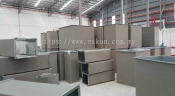 Ducting fabrication cw PE form insulation.