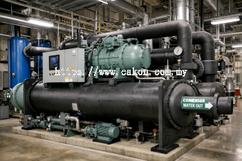Commercial water -cooled chiller installation