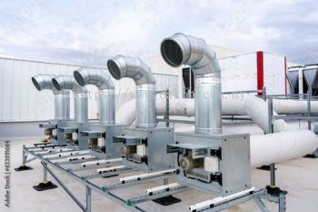 Chiller plant room ventilation installation