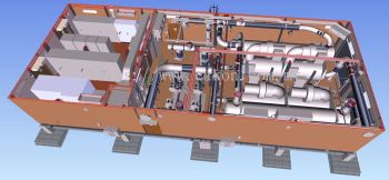 Modular chiller plant room setup