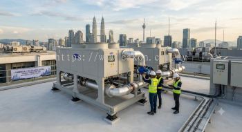 Commercial air-cooled chiller installation Malaysia