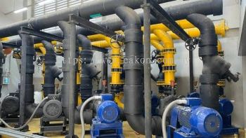 Centralized HVAC ducting and chilled water setup