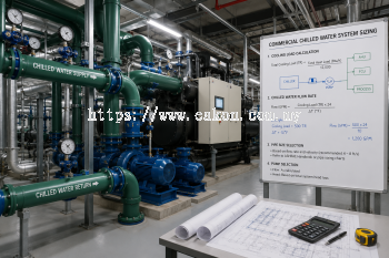 Commercial chilled water system sizing