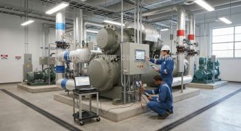 Centrifugal chiller commissioning and testing