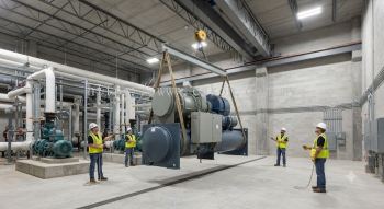 Centrifugal chiller rigging and lifting services