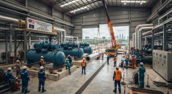 Heavy industrial chiller installation Johor