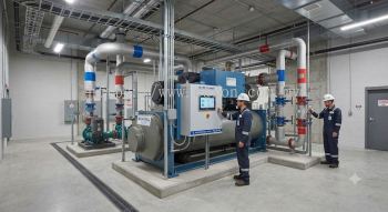 Oil-free centrifugal water chiller installation