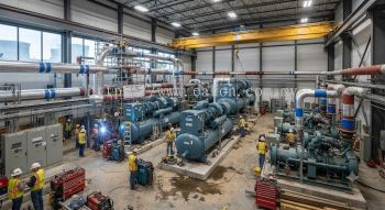 Turnkey centrifugal chiller plant construction
