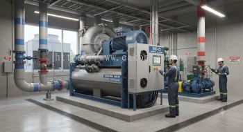 VSD (Variable Speed Drive) centrifugal chiller setup