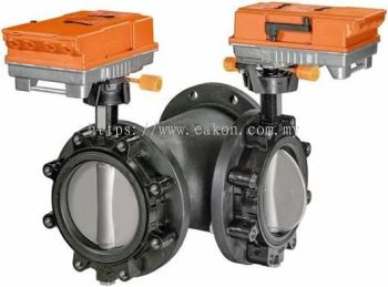 Cooling tower motorized valve and bypass setup