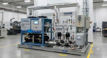 Turnkey precision cooling chiller setup