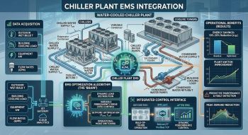 Chiller plant energy management system (EMS) integration
