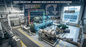 Condenser water flow rate design specifications