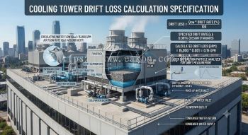 Cooling tower drift loss calculation specification