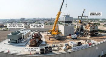 Complete cooling tower and chiller replacement