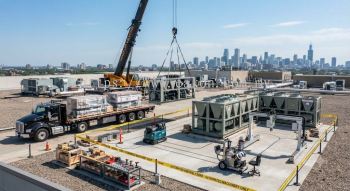 Knock-down chiller delivery and assembly