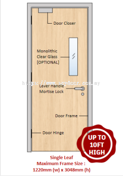 Single Leaf 1 Hour Fire Rated Door