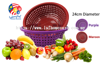 Plastic Round Basket 24cm Bakul