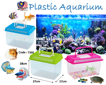 L7300 Plastic Fish Aquarium Ikan Bekas (Biggest Size) 27cm x 17cm x 18cm Made In Malaysia