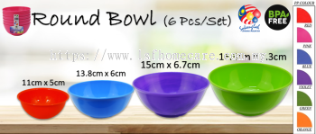 Dining Round Bowl (6 Pcs Set) Soup Noodle Bowl