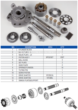 MAIN PUMP HYDRAULIC PARTS 