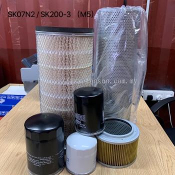 KOBELCO SK07N2/SK200-8 AIR,OIL,FUEL,HYD FILTER