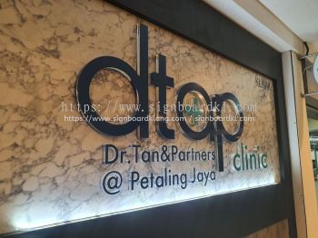 dtop Clinic Indoor Acrylic 3D Lettering Signage at Petaling Jaya