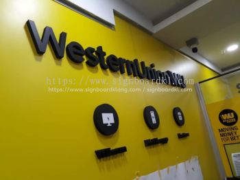 Western Union Wu Acrylic 3D Box Up Lettering Signage