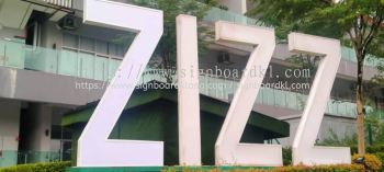 ZiZZ Aluminium Big 3D Box Up Lettering Signage at Kepong