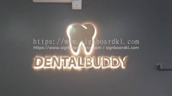 CLINIC 3D STAINLESS STEEL GOLD MIRROR LED BACKLIT SIGNAGE AT MALAYSIA | SUBANG JAYA | USJ | BANDAR SUNWAY