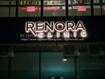 RENORA CLINIC - Stainless Steel Gold 3D LED Backlit Signage