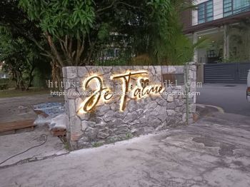 不锈钢金色3D背光字招牌 Kepong | Ijok | Rawang | Gombak