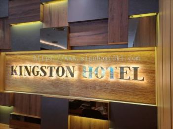 Kingston Hotel - Stainless Steel Gold Mirror Box Up 3D LED Backlit Lettering Signage at Kuala Lumpur (KL)