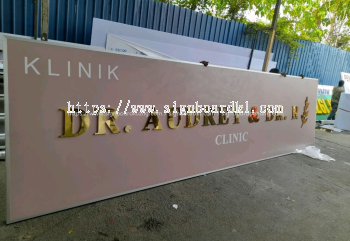 SHOPFRONT 3D STAINLESS STEEL GOLD MIRROR BOX UP LETTERING SIGN MAKER AT KUALA LUMPUR (KL) | SELANGOR | SELAYANG | KEPONG