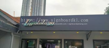 SHOPFRONT STAINLESS STEEL SILVER LOGO SIGNBOARD SUPPLY AT SERDANG | SERI KEMBANGAN | BUKIT BINTANG