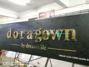 OFFICE 3D STAINLESS STEEL GOLD SIGNBOARD AT MALAYSIA | SELANGOR | SEPANG | DENGKIL