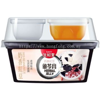 SUNITY HERBAL JELLY CUP-RED BEAN HONEY生和堂 奶香 龟苓爽 粒粒红豆(36*222G)