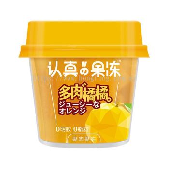 CLEVER MAMA 100G FRUITS JELLY CUP-ORANGE PULP巧妈妈 认真果冻 多肉橘橘 果肉果冻(45*100G)