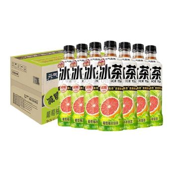 GENKI FOREST ICE TEA LESS SUGAR-GRAPEFRUIT GREEN TEA元气森林 减糖 葡萄柚冰绿茶(15*450ML)