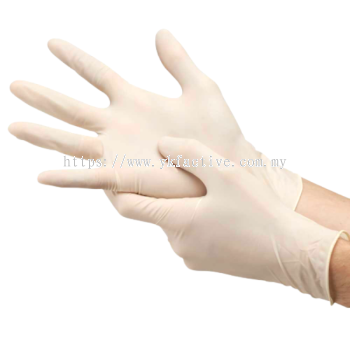 100pcs Rubber / Latex Disposable Hand Glove Powder Free