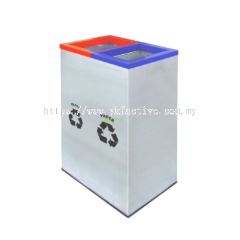 Stainless Steel Recycle Bin 138 2 in 1