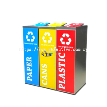 Stainless Steel Recycle Bin 244SS 3 in 1