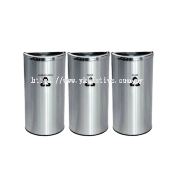 Recycle Semi Round Open Top Bin 