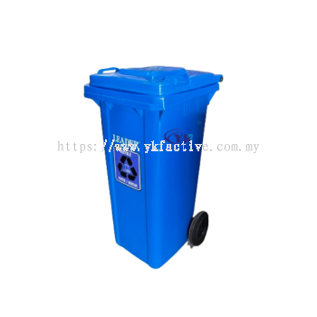 Leader 120L Mobile Garbage Bin (Blue)