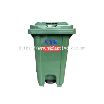 80L Mobile Garbage Bin with Pedal (Green)