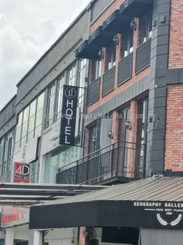 hotel second storey metal balcony 