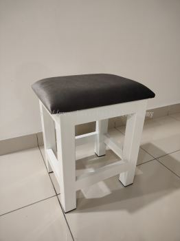 metal stool with fabric top