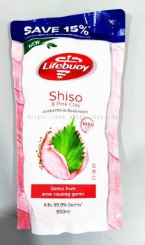 LIFEBUOY SHISO & PINK CLAY REFILL PACK 850M